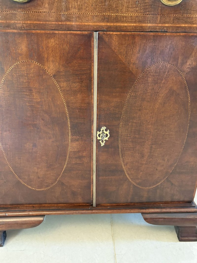 Outstanding Quality Antique Victorian Mahogany Inlaid Bookcase - Image 19